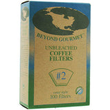 BEYOND GOURMET #2 UNBLEACHED COFFEE FILTERS