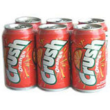 CRUSH ORANGE SODA 6 PACK 12 FL OZ EACH CAN