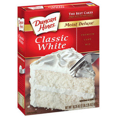 DUNCAN HINES MOIST DELUXE CLASSIC WHITE CAKE MIX