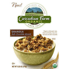 CASCADIAN FARM ORGANIC DARK CHOCOLATE ALMOND GRANOLA