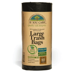 IF YOU CARE LARGE TRASH BAGS CERTIFIED 97% RECYCLED POST CONSUMER - 30 GAL