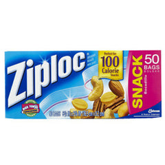 ZIPLOC SNACK   SIZE BAGS - 50 BAGS